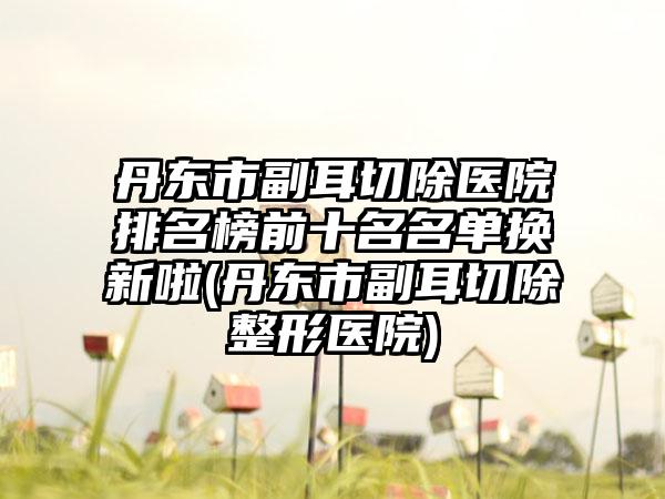 丹东市副耳切除医院排名榜前十名名单换新啦(丹东市副耳切除整形医院)